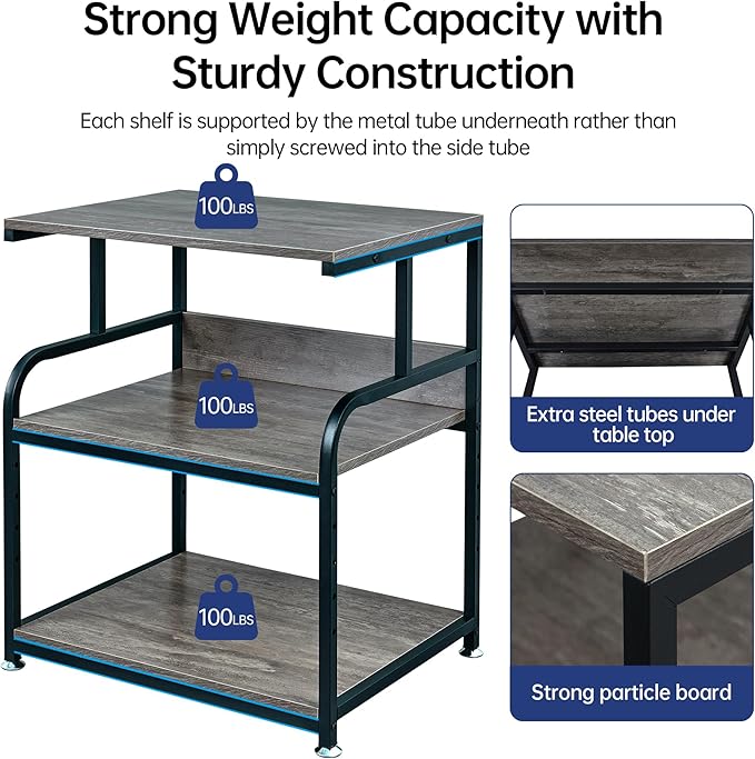 Fannova Large Printer Stand Table 23.6 x18.9 x 30 Inches - Image 3