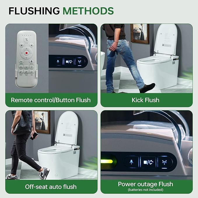 WOODBRIDGE ADA Height Smart Toilet – Auto Lid Open/Close, Foot Sensor, Zero - Image 7