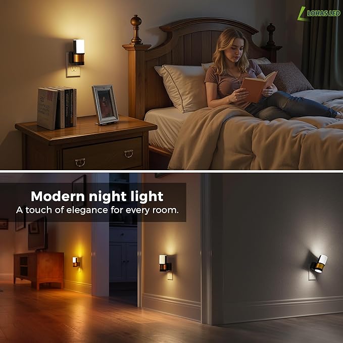 L LOHAS LED Night Lights Plug into Wall, 2 Pack, Plug in Night Light, Soft - Image 6