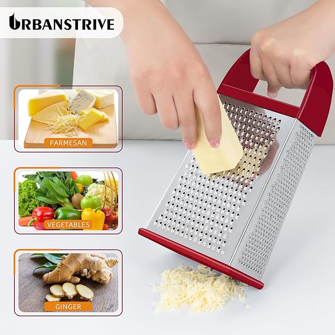 Urbanstrive Cheese Grater With Container, Professional Cheese Grater with Handle - Image 4