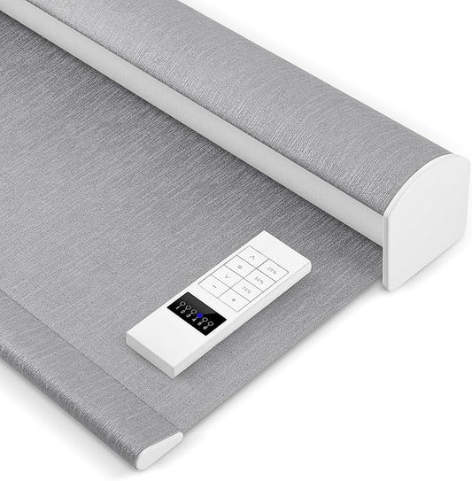 Zshine Motorized Blackout Window Blinds Customize Width Remote Control Wireless by ZSHINEHome