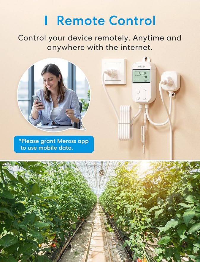 meross Smart Temperature Controller 15A 1800W, Smart Wi-Fi Thermostat - Image 7