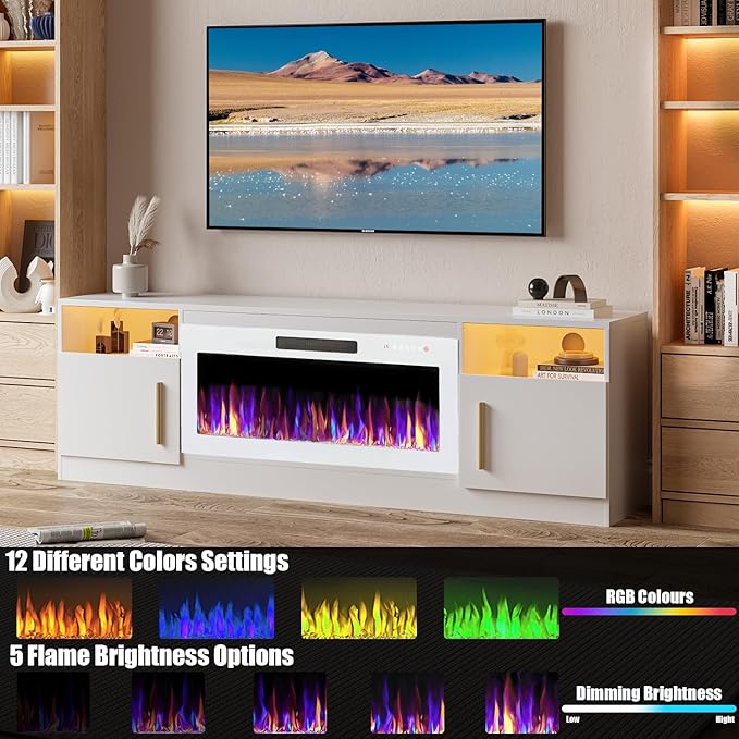 VITESSE TV Stand Fireplace - Image 5