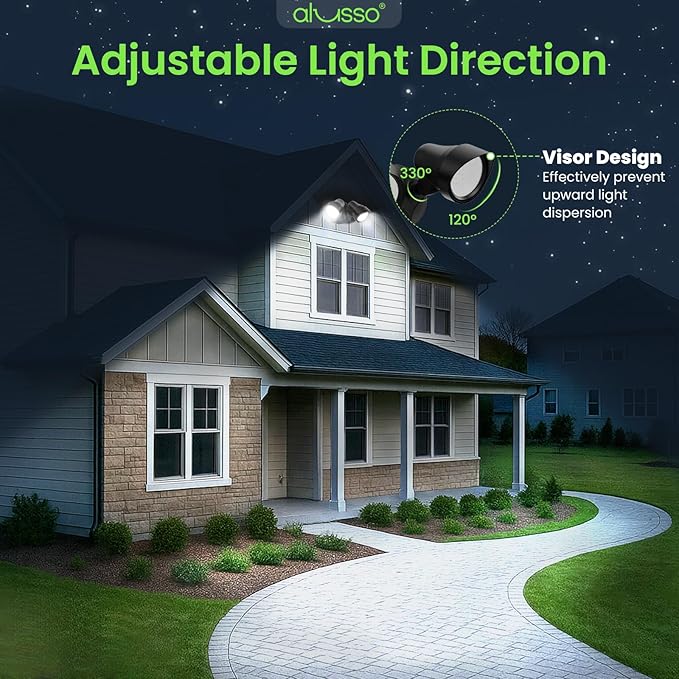 ALUSSO Dusk to Dawn Outdoor Lighting, 25W 2000LM Dusk Till Dawn Outdoor Light - Image 7