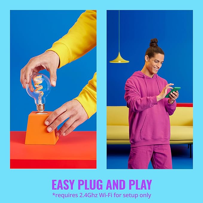 WiZ Color G25 Color Filament LED Smart Bulb - Image 3