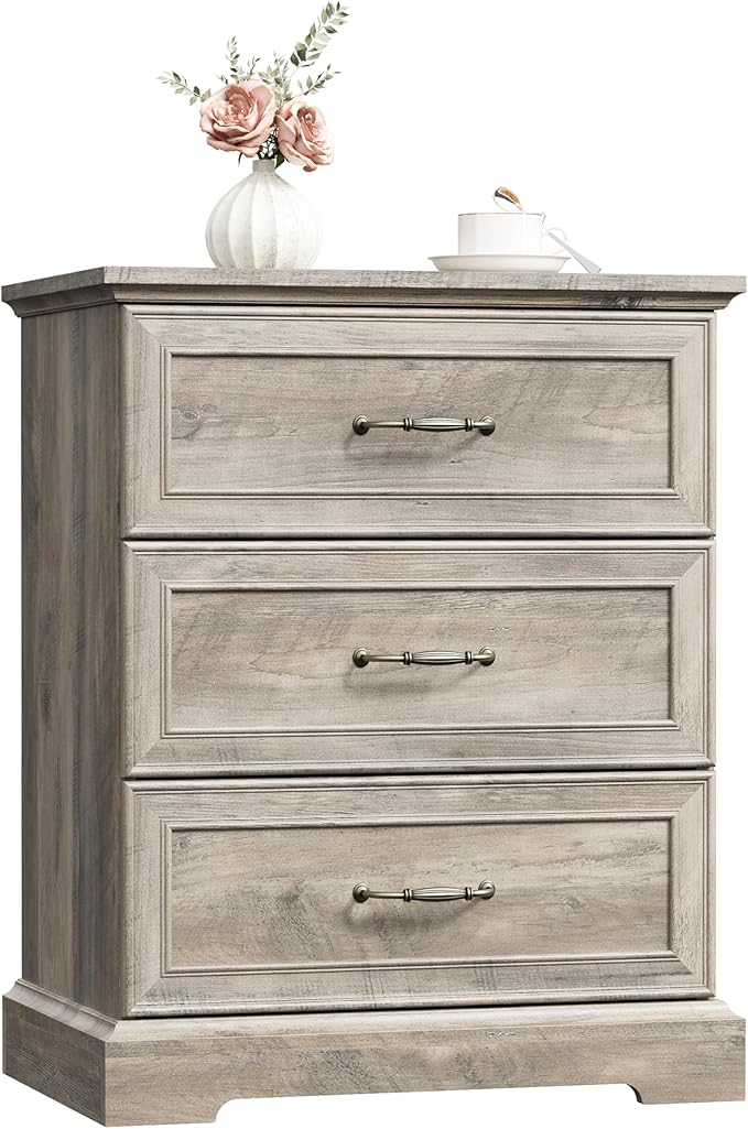 Nightstand Set of 2, Rustic Farmhouse Wood Small Dresser, Bedside Table - Image 8