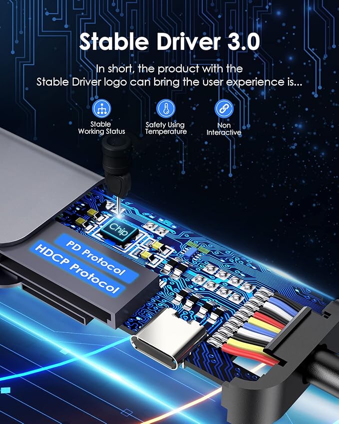 LENTION USB C Hub with 100W Charging, 4K HDMI, Dual Card Reader, USB 3.0 & 2.0 - Image 6