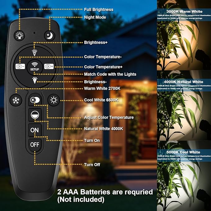 Motrackcao 20 Pack 12W Dimmable LED Landscape Lights, IP67 Waterproof Landscape - Image 4