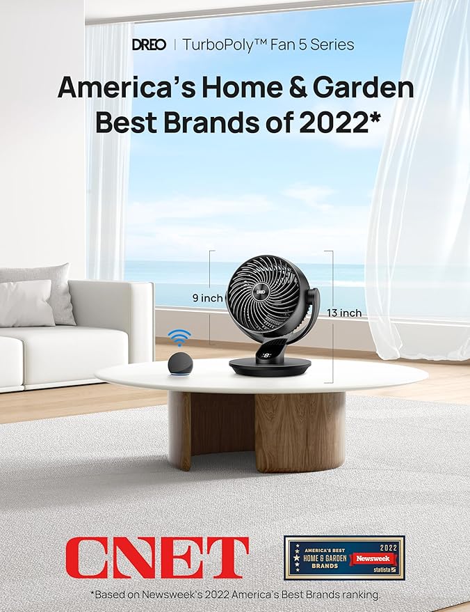 Dreo Smart Fan for Bedroom, 120° Vertical and 90° Oscillating Fan - Image 2