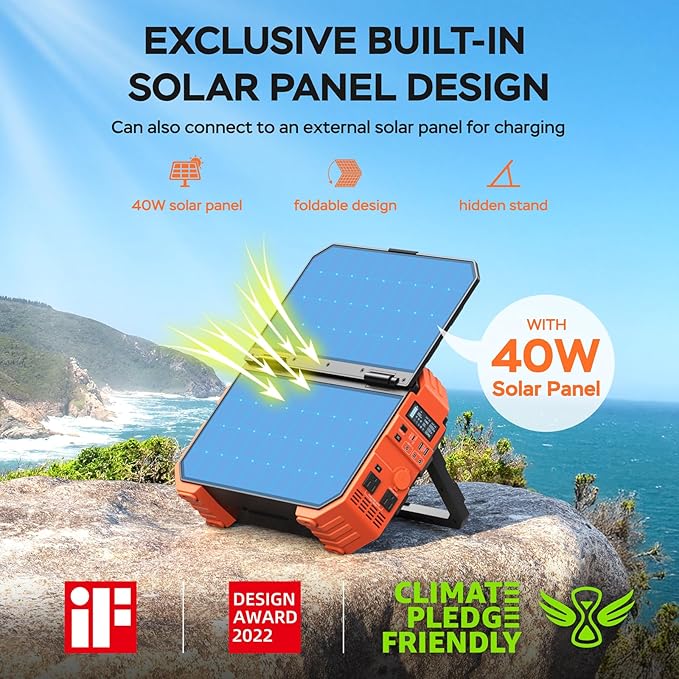 BLAVOR Portable Power Station 1600W, Built-in Solar Panel, 1024Wh LiFePO4 - Image 2