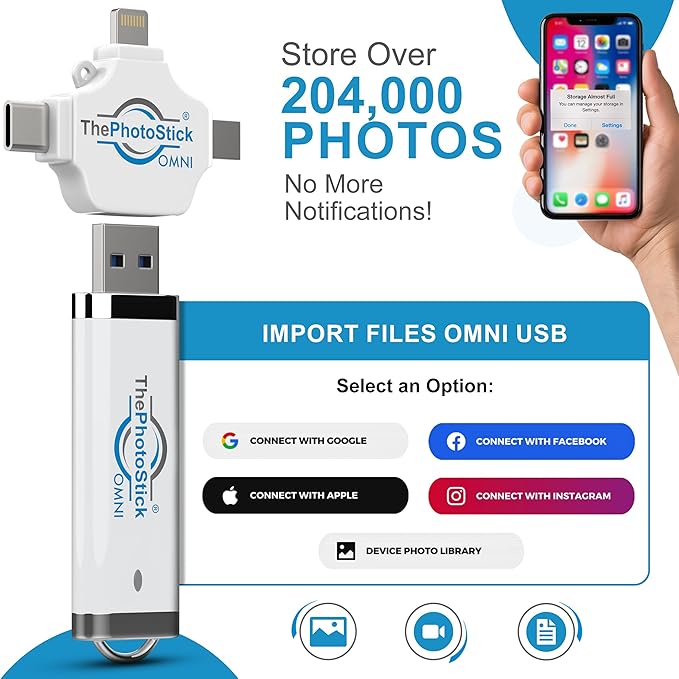 ThePhotoStick® Omni 32GB Memory Stick & USB Flash Drive – Photo & Video Backup - Image 7