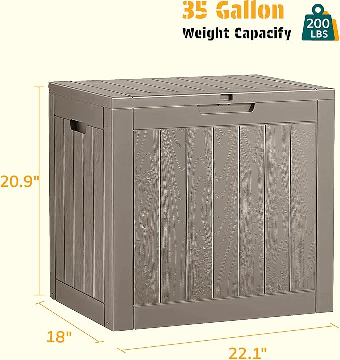 NUNU LAB 35 Gallon Outdoor Storage Box Waterproof, Outside Package Delivery - Image 4