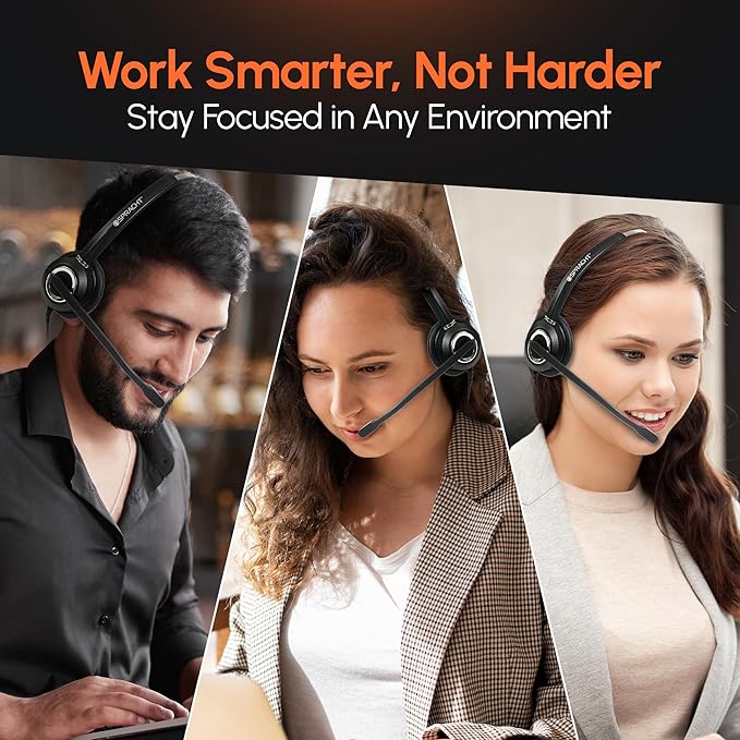 Spracht Wired Headset for Desktop Phone | Single Ear Universal Headset for - Image 5