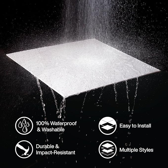 Genesis 2ft x 2ft Stucco Pro White Ceiling Tiles - Image 5