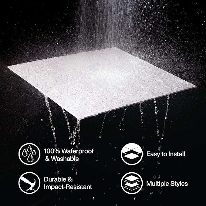 Genesis 2ft x 4ft Stucco Pro White Ceiling Tiles - Image 5