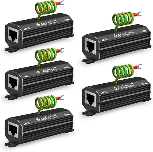 Awishwell Ethernet Surge Protector Gigabit, 10 Pack PoE++ RJ45 Surge Protector by Awishwell