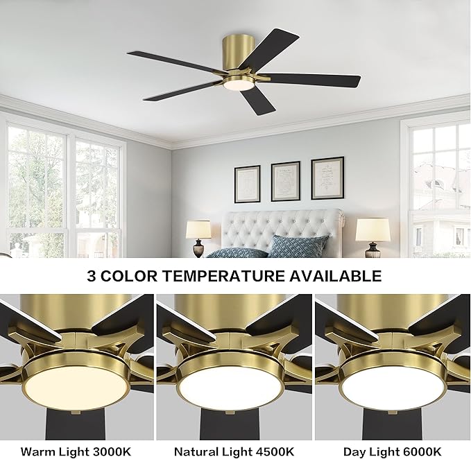 WINGBO 48" DC Flush Mount Ceiling Fan - Image 6