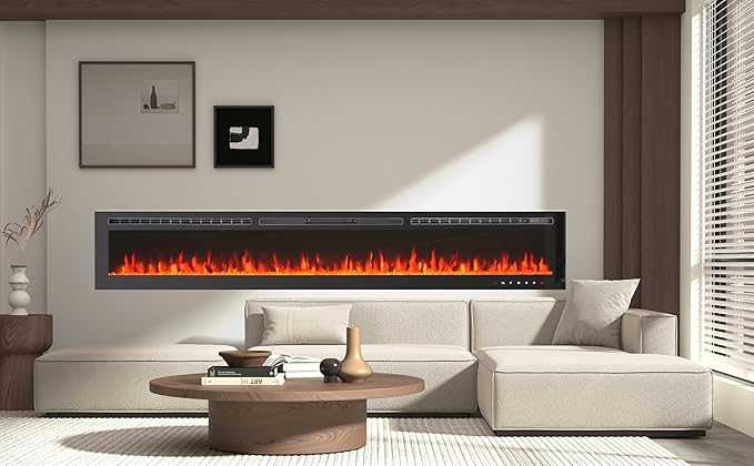 CharaVector 100 inch 750W/1500W Electric Fireplace Inserts - Image 9