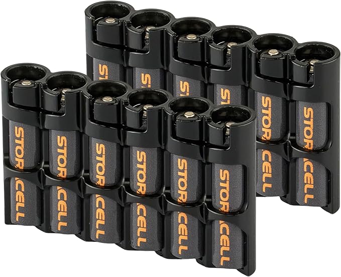Storacell Slimline AAA-6 Battery Storage Caddy and Dispenser, Holds 6 AAA by Storacell