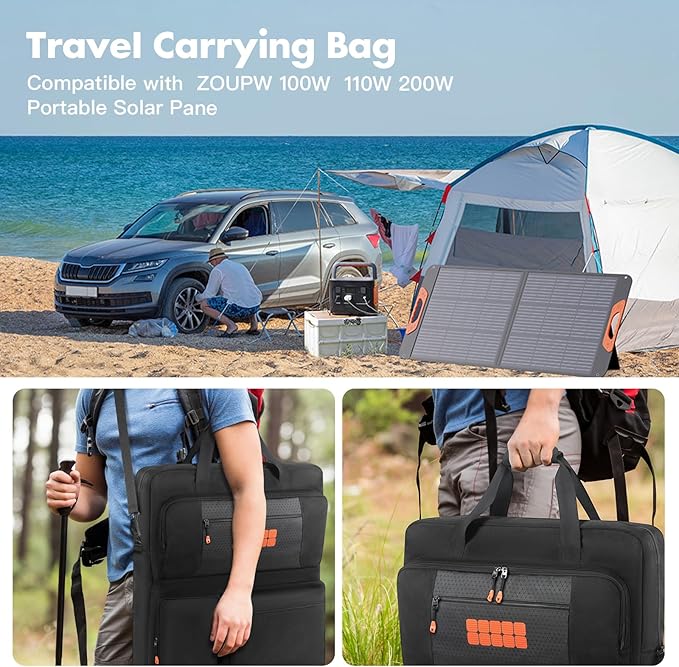 Padded Solar Panel Carrying Case Compatible - Image 8