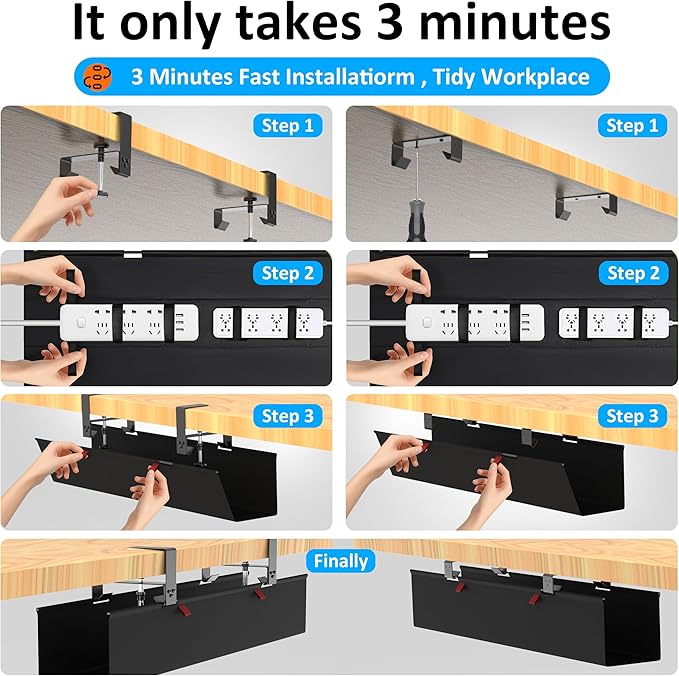 Cotohim Under Desk Cable Management Tray - Image 4