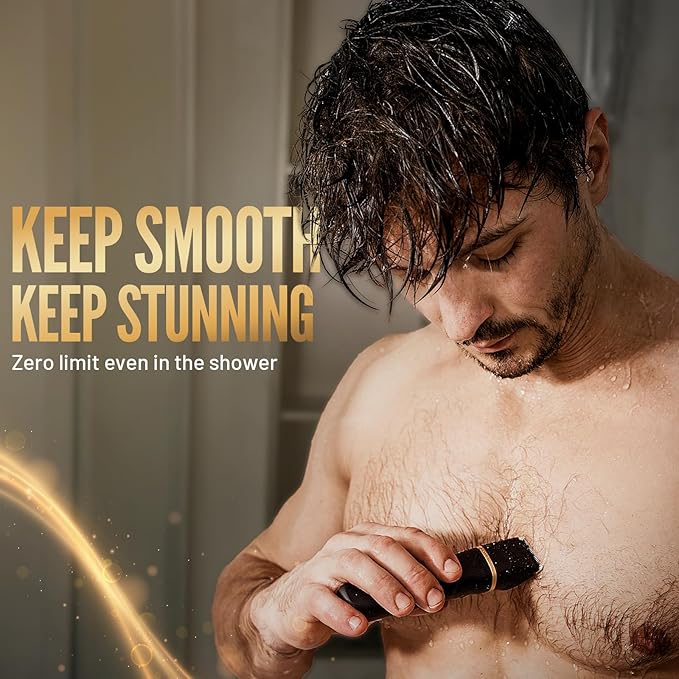 Electric Body Trimmer for Men, IPX7 Waterproof Groin and Pubic Hair Shaver - Image 4