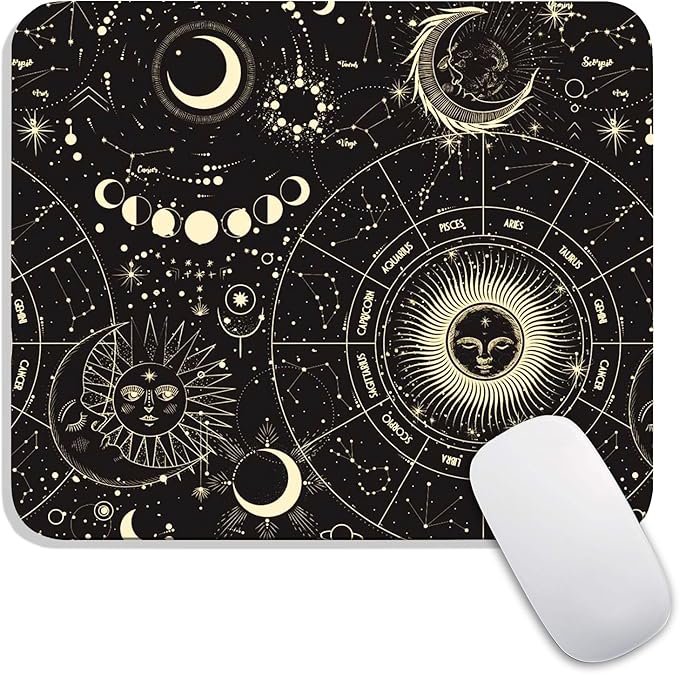 Armanza Square Mouse Pad Moon Sun, Personalized Premium-Textured Custom Mouse by Armanza
