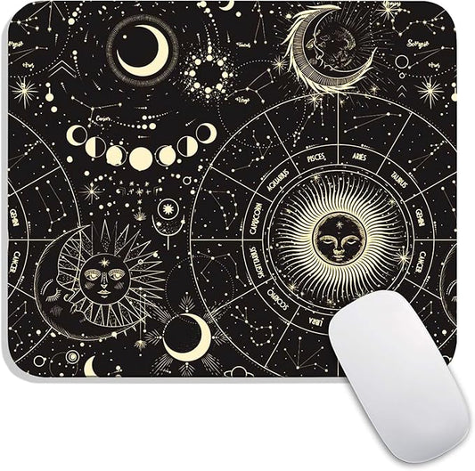 Armanza Square Mouse Pad Moon Sun, Personalized Premium-Textured Custom Mouse by Armanza