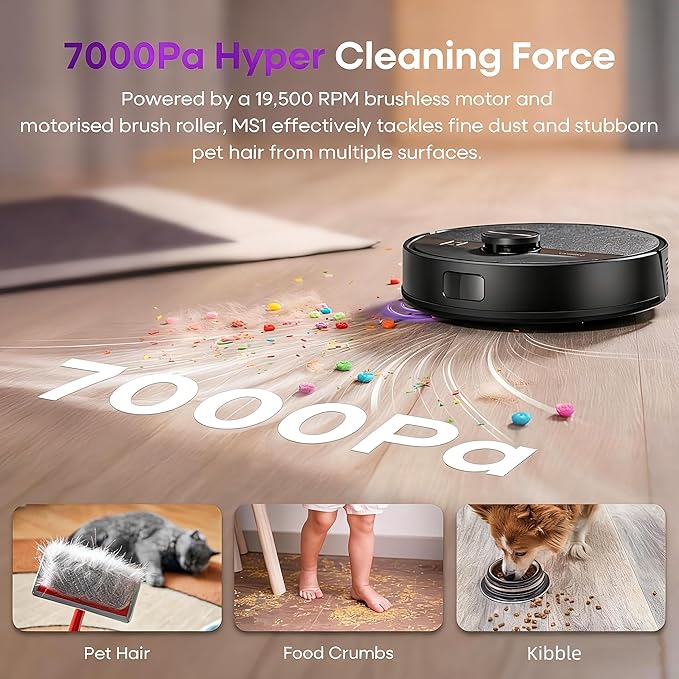MONSGA Robot Vacuum and Mop Combo, 7000Pa Robotic Vacuum - Image 2