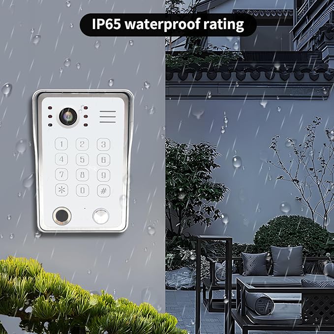 Wired Video Door Phone Kit Apartment Intercom System, 10 Inch Touch Screen - Image 5