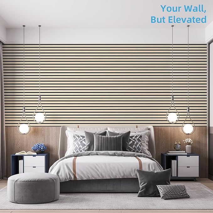 Art3d 4-Piece 94 x 12.6 Inch Acoustic Lightweight Slat Wall Panel - Image 3