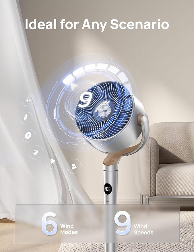 Dreo Smart Fans for Bedroom, 120° +120° Omni-Directional Oscillating Fan - Image 5