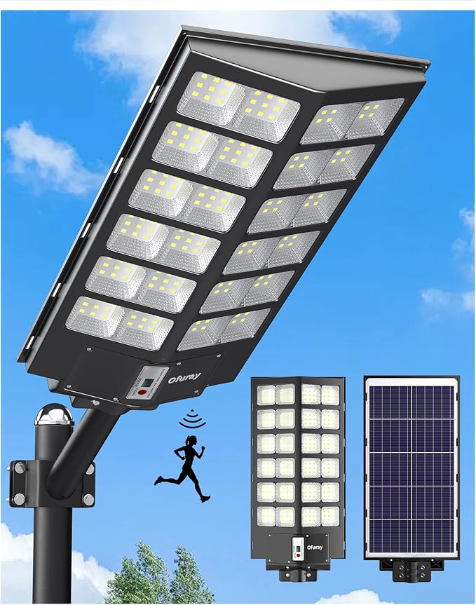 Ofuray Of-9600W Solar Street Lights Outdoor, 660000Lm Solar Security Flood by Ofuray