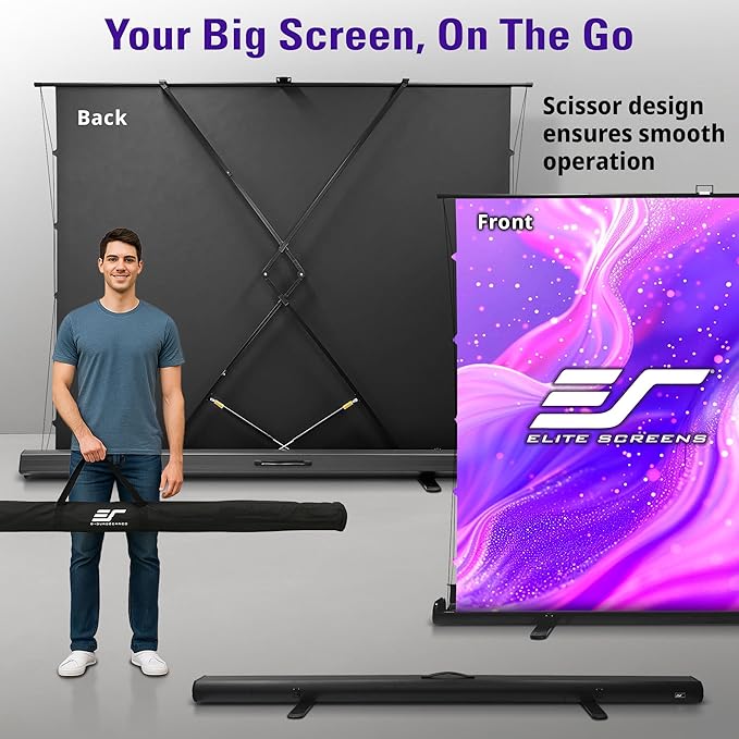 Elite Screens ezCinema Tab-Tension 16:9 X-Ratio Portable Projector Screen - Image 8