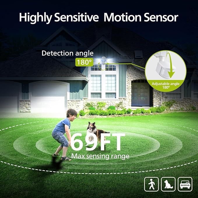 Philips 44W 4200 lm LED Security Light Outdoor w/PIR Motion Sensor, 5000K - Image 5