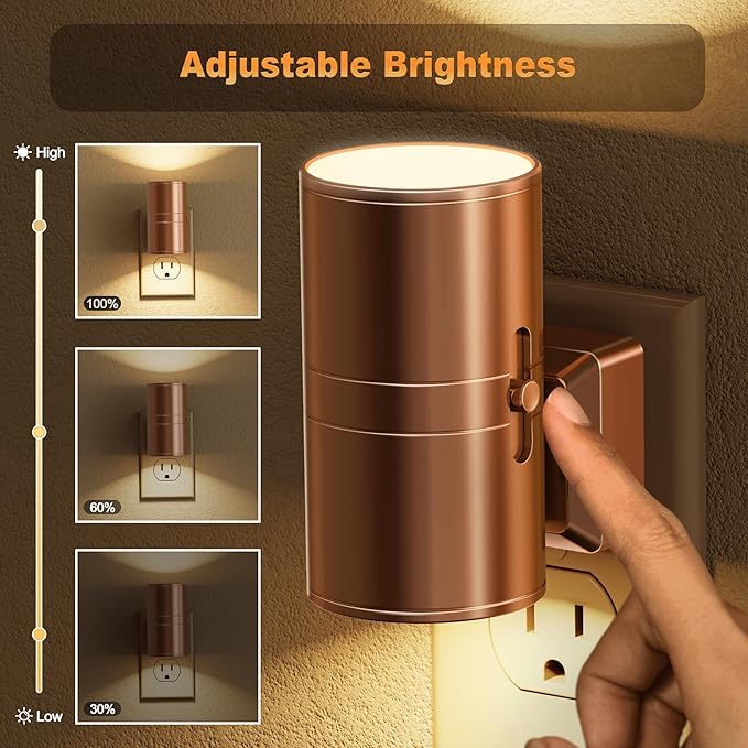 JandCase Night Light, LED Night Lights Plug into Wall, 2 Pack Automatic - Image 2
