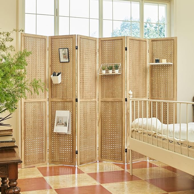 Pegboard Display, 5.6Ft Portable Freestanding Wall Organizer Wooden Room - Image 8
