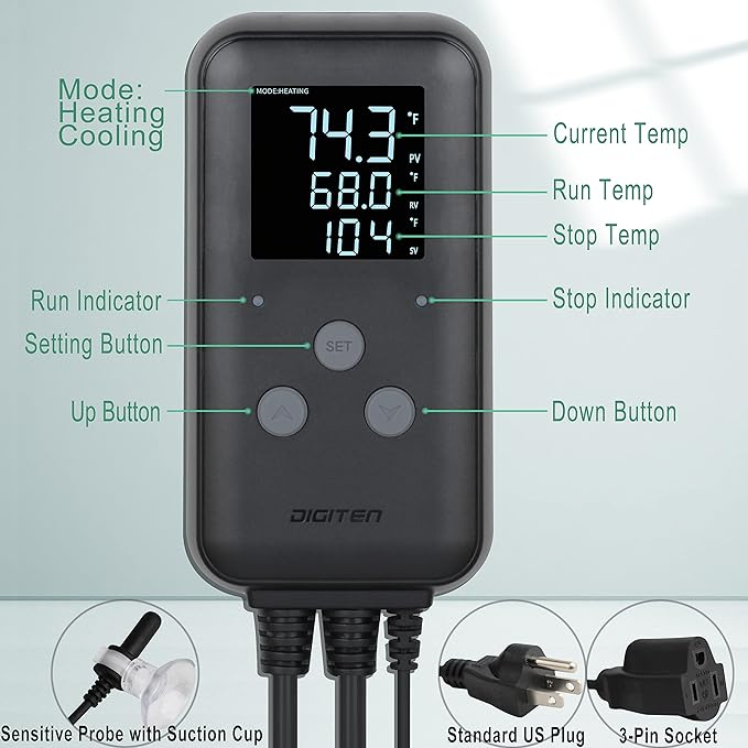 DIGITEN Waterproof Digital Temperature Controller - Image 2