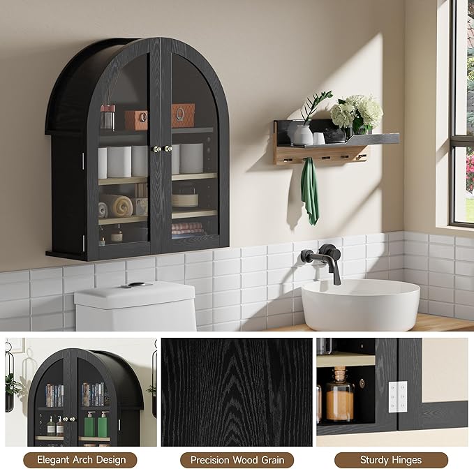 HOACT Arch Bathroom Wall Cabinet - Image 4