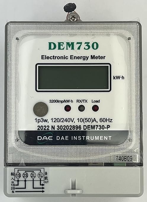 DAE DEM730P Electric kWh Submeter, Internal CT - Image 8