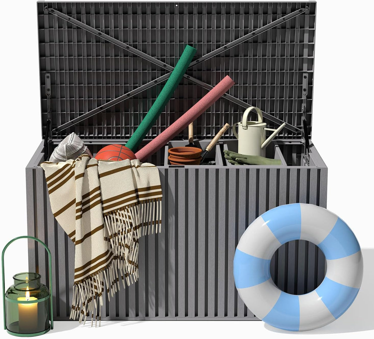 veradek everything box - 120-gallon outdoor storage box, main product view