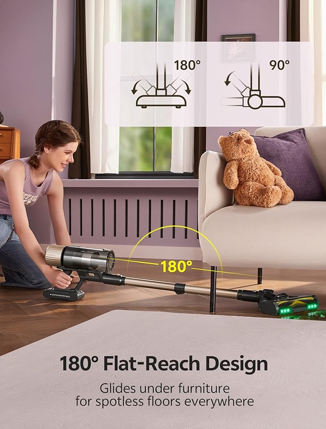 Ultenic Cordless Vacuum Cleaner, 600W 60KPA 65min Runtime, Stick Vacuum - Image 11