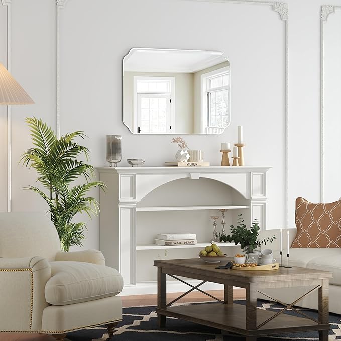 Bathroom Mirrors for Over Sink, Frameless Mirrors for Wall, 24x32 Inch Beveled - Image 3