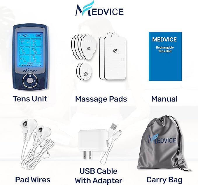 MEDVICE Rechargeable Tens Unit Muscle Stimulator, 2nd Gen 16 Modes & 8 Upgraded - Image 2