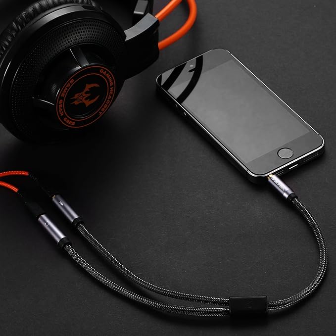 DUKABEL Headsets Splitter Adapter, 3.5mm Jack Separate Headphone & Mic Plug - Image 9