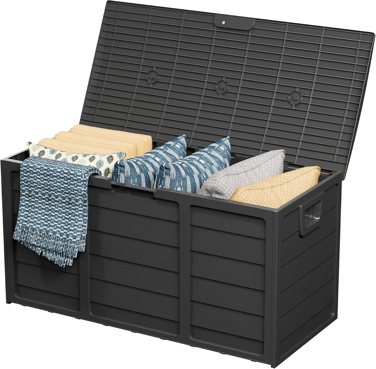 crownland outdoor 75 gallon storage deck box, weatherproof, main product view