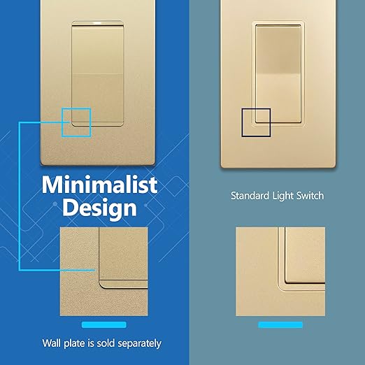 LIDER Minimalist Design Matte Finish Lighted Decorator Switch - Image 4