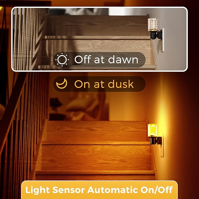 L LOHAS LED Night Light, 2 Pack Dimmable Night Lights Plug into Wall, Automatic - Image 6