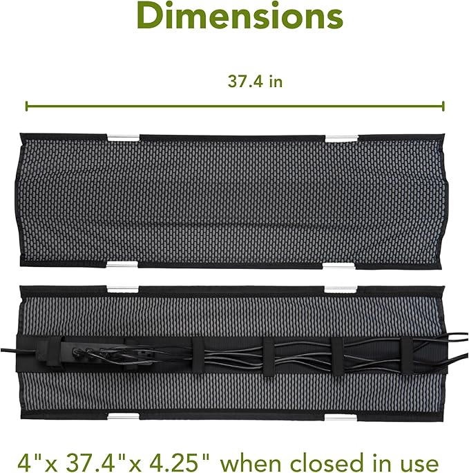 PERFECT POSTURE Mesh Cable Organizer – Under Desk Cable Management - Image 4