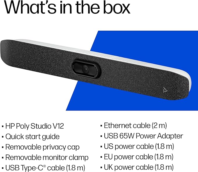 Poly Studio V12 – USB Video Bar - Image 8